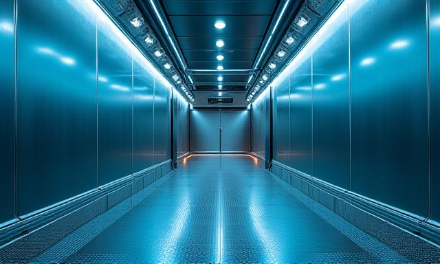 Interior of a modern climate-controlled trailer unit